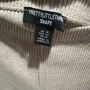 PrettyLittleThing Beige Sweater set